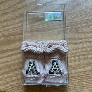 Two Feet Ahead Pink Booties Appalachian State - NWT and in Original Box